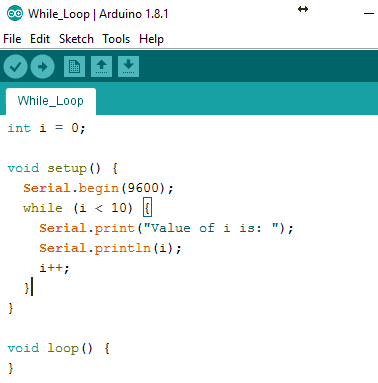 Arduino IDE while Loop