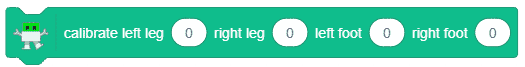 calibrate leg servos block