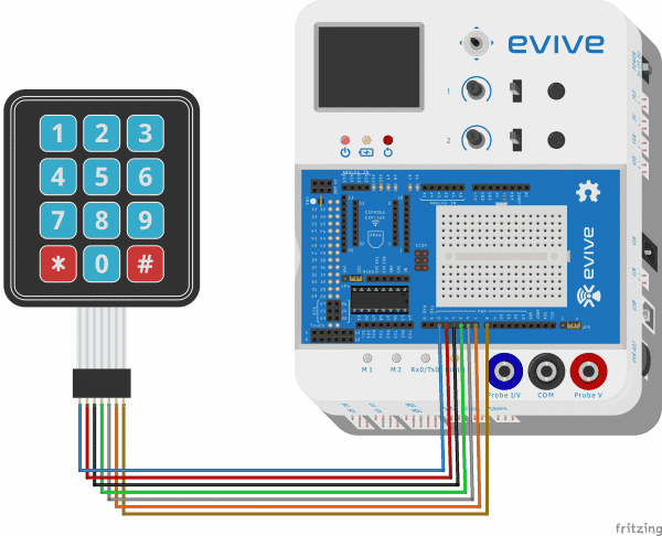 interfacinng keypad with evive