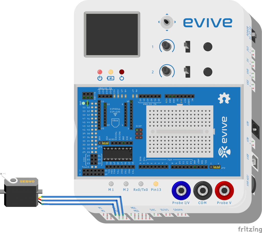 evive Servo Fritzing circuit diagram