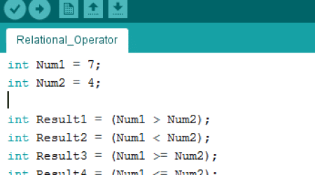 Arduino IDE Relational Operators