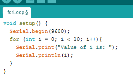 Arduino IDE for Loop