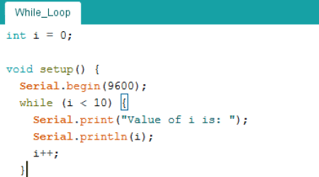 Arduino IDE while Loop