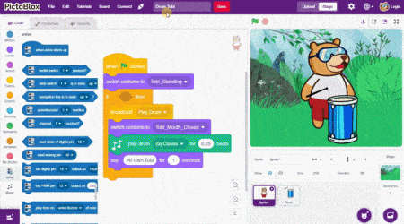 PictoBlox blocks Scratch how to